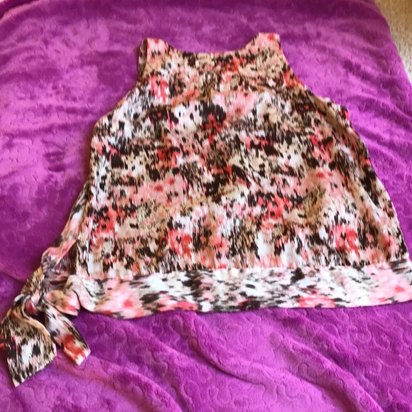Apt.9 brown/pink sleeveless blouse size large - Picture 9 of 9